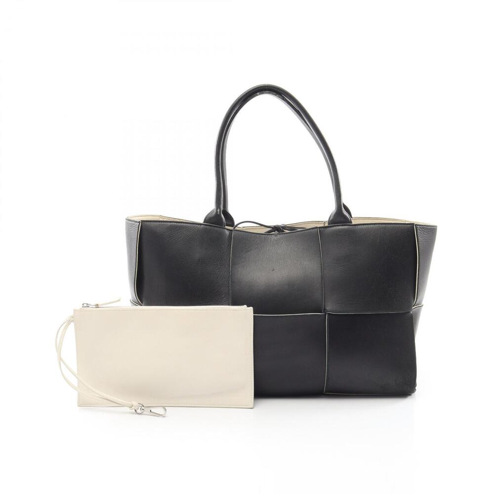 Bottega Veneta Arco Intrecciato Tote Bag Leather Black